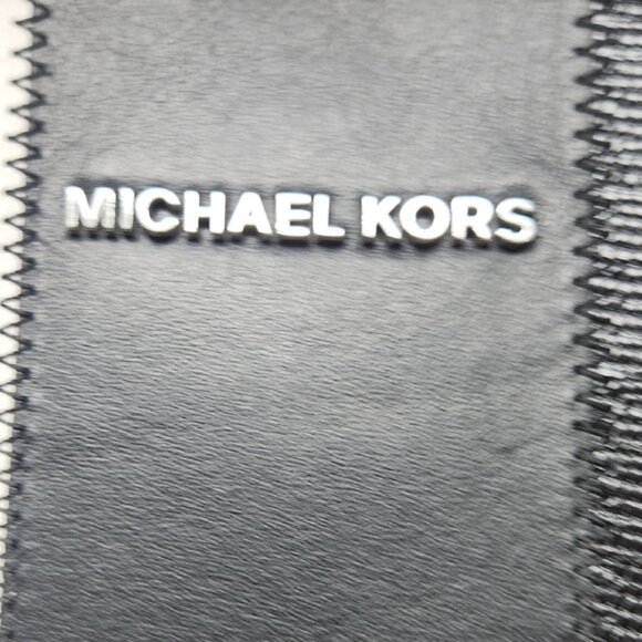 Michael Kors Megan Large Striped Leather Tote Bag - Picture 7 of 11